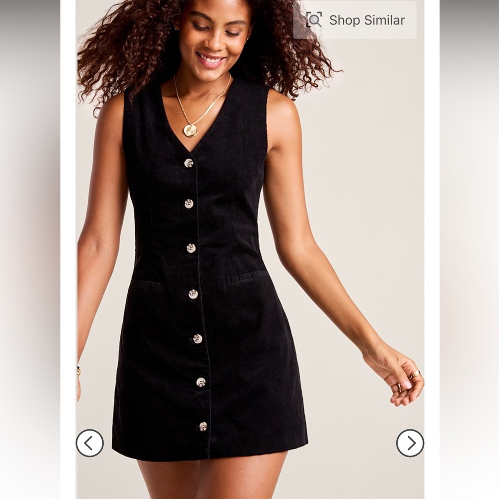 Francesca's Collections Suzanne corduroy button up mini dress - Picture 6 of 7